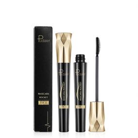 img 4 attached to 💧 Waterproof 4D Silk Fiber Lash Mascara for Thicker, Longer & Voluminous Eyelashes - Sweatproof & Smudge-proof, Long Lasting Dramatic Extension with Hypoallergenic Rubber Brush (Pack of 2)