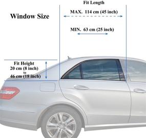 img 2 attached to 🌞 TFY Universal Car Side Window Sun Shade - Ultimate Sun Protection for Kids - Double Layer Design - Fits Most Vehicle Windows - 2 Pieces (Regular Contoured Window)