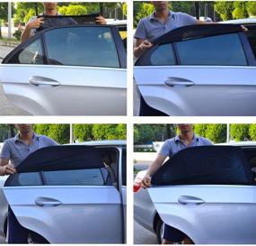 img 3 attached to 🌞 TFY Универсальный автомобильный боковой солнцезащитный экран - Ультимативная защита от солнца для детей - Двухслойный дизайн - Подходит для большинства автомобильных окон - 2 штуки (Регулярное окно контурное)
