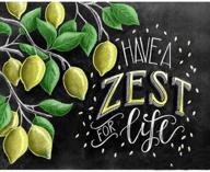 🎨 elevate your home décor with tangbr's diy 5d diamond painting kit - blackboard lemon zest design, 15.7x11.8in pack logo