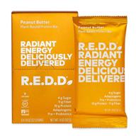 🥜 delicious & nutritious r.e.d.d. bar: vegan protein, low sugar & gluten-free, peanut butter, 6 bars logo