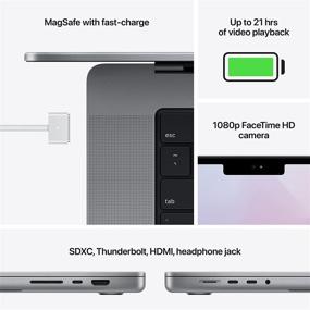 img 1 attached to Apple MacBook Pro 2021 (16-inch, Apple M1 Pro chip, 10‑core CPU, 16‑core GPU, 16GB RAM, 512GB SSD) - Space Gray
