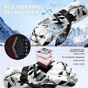 img 3 attached to 🧤 Ultimate Winter Gear: Atercel Waterproof Touchscreen Ski Gloves for Men and Women - Stay Warm and Connected in the Snow!