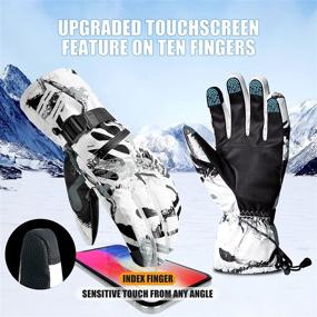 img 2 attached to 🧤 Ultimate Winter Gear: Atercel Waterproof Touchscreen Ski Gloves for Men and Women - Stay Warm and Connected in the Snow!