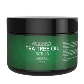 img 2 attached to 🌿 Tea Tree Oil Foot & Body Scrub Treatment: Exfoliating Scrub with Essential Oils for Smooth, Callus-Free Skin, Athlete's Foot Relief, Acne Prevention, and Jock Itch Treatment