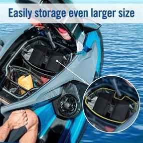 img 1 attached to 🚤 Yamaha Jet Ski Dock Bumpers: Affordura PWC Fender Bumper Set with Elastic Cords (2X 18.5 inch), Docking Protection (14 x 6 x 3.2 inch)