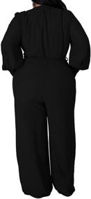 img 1 attached to MorwenVeo Jumpsuits Shoulder Jumpsuit 2X Large