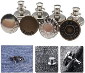 img 2 attached to 👖 YaHoGa 8PCS Instant Buttons | Jean Button Pins Replacement | Removable Button | No Sew Buttons for Pants Jeans | Sewing Crafts | DIY Clothes (17mm)