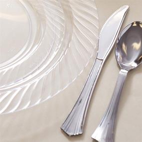 img 1 attached to 🍴 Premium Reflections Grand Silver Plastic Knife, 8-Inch, 600-Count: Heavyweight Cutlery for Elegant Events