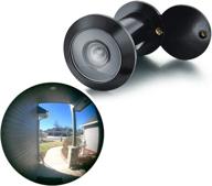 🚪 togu tg3016yg-bc ul listed solid brass hd glass lens 220-degree door viewer peephole with heavy duty privacy cover for 1-3/8&#34; to 2-1/6&#34; doors, in sleek matt black finish логотип