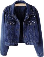 hixiaohe oversized embroidered beading cropped women's clothing for coats, jackets & vests logo