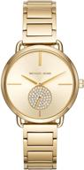 ⌚ stainless steel women's portia three-hand watch by michael kors logo