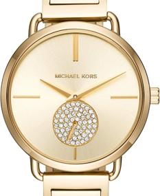 img 2 attached to ⌚ Stainless Steel Women's Portia Three-Hand Watch by Michael Kors