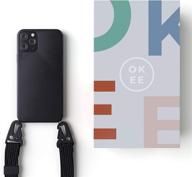 📱 okee commuter iphone 11 crossbody case: biodegradable, eco-friendly, detachable straps, adjustable length (black, 11) logo