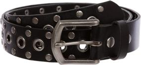 img 3 attached to 👗 Women's Belts with Grommets and Studs in Vintage Oil-Tanned Leather