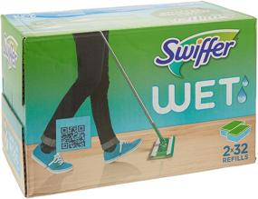 img 3 attached to 🧹 Swiffer Sweeper Wet Mopping Cloths Refills - Open Window Fresh Scent - 2 Packs of 32 Count