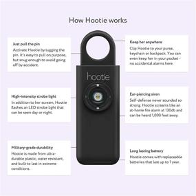 img 2 attached to 🔐 Hootie Personal Keychain Alarm - Self Defense Siren for Women, Men, and Kids Safety, Handheld Emergency Device with Loud Sound and Panic Strobe Light - Lavender