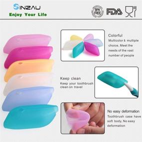 img 3 attached to Convenient Silicone Toothbrush Cover and Holder: Perfect for Camping and Travel (Pack of 6)