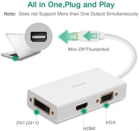 img 3 attached to UGREEN Мини DisplayPort в адаптер HDMI DVI VGA 4K Мини DP конвертер Thunderbolt Совместим ✨ 3 в 1 для Mac, MacBook Pro/Air, iMac, Surface Pro 3/4, Google Chromebook, PC - белый