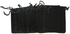 img 1 attached to 10pcs Black Velvet Drawstring Bags - Perfect for Wedding Gifts, Jewelry Storage - Shintop Velvet Cloth Pouches