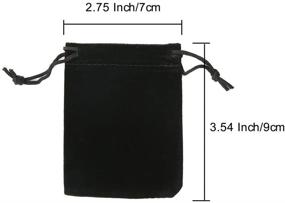 img 3 attached to 10pcs Black Velvet Drawstring Bags - Perfect for Wedding Gifts, Jewelry Storage - Shintop Velvet Cloth Pouches