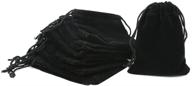 10pcs black velvet drawstring bags - perfect for wedding gifts, jewelry storage - shintop velvet cloth pouches logo