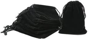 img 4 attached to 10pcs Black Velvet Drawstring Bags - Perfect for Wedding Gifts, Jewelry Storage - Shintop Velvet Cloth Pouches