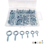 eckj 100pcs screw eyes lag thread assortment kit 0 logo