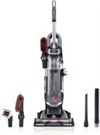 👏 powerful hoover maxlife elite swivel xl pet upright vacuum cleaner: hepa filtration, carpets and hard floors, uh75250, grey логотип