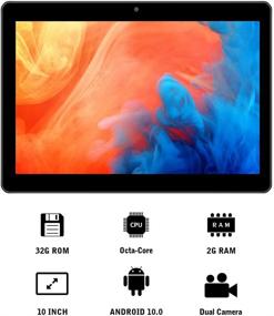 img 3 attached to 📱 MARVUE Pad M20 Tablet - 10.1 Inch Android 10.0 Tablet with 2GB RAM, 32GB ROM, Quad Core Processor, 8MP+5MP Dual Camera, HD IPS Screen, Long-lasting Battery, HDMI, FM, GPS - Black