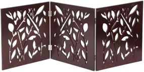 img 4 attached to 🐾 Etna Tri-Fold Wood Pet Gate - Freestanding Panel Dog Fence for Indoor/Outdoor Use, Perfect for Doorways & Stairs - Small Pet Barrier