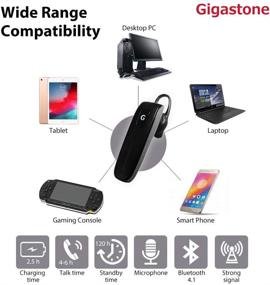 img 1 attached to 🎧 Наушник Gigastone D1 Bluetooth 2 шт. - Беспроводная гарнитура с микрофоном - 6-8 часов длительного разговора - Отмена шума - Совместим с iPhone и Android