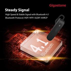 img 2 attached to 🎧 Наушник Gigastone D1 Bluetooth 2 шт. - Беспроводная гарнитура с микрофоном - 6-8 часов длительного разговора - Отмена шума - Совместим с iPhone и Android