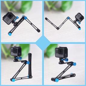 img 3 attached to 📸 Smatree X1 Aluminium Foldable Pole: Ultimate Adjustable Selfie Stick for GoPro MAX/Hero 9/8/7/6/5/4/3+/3/Hero(2018)