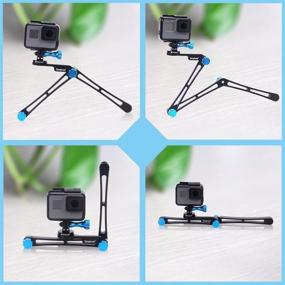 img 2 attached to 📸 Smatree X1 Aluminium Foldable Pole: Ultimate Adjustable Selfie Stick for GoPro MAX/Hero 9/8/7/6/5/4/3+/3/Hero(2018)