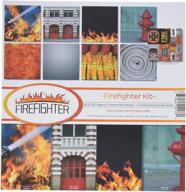 🔥 complete firefighter scrapbooking kit: embrace nostalgia with reminisce collection logo