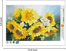 img 2 attached to 🌻 Sunflower 5D Diamond Painting Kit - Crystal Rhinestone Embroidery Cross Stitch Art Craft Supply for DIY Canvas Wall Decor