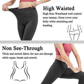 img 3 attached to 🩳 Burpada 3Pack High Waisted Yoga Pants: Soft Tummy Control Leggings for Women