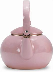 img 3 attached to 🌸 Reston Lloyd Pink Enamel Teakettle: Non-Whistling, 2 Quart - A Perfect Blend of Style and Functionality