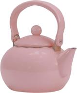 🌸 reston lloyd pink enamel teakettle: non-whistling, 2 quart - a perfect blend of style and functionality logo