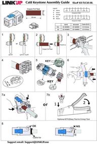 img 1 attached to 🔌 Соединитель Ethernet-кабеля Cat8 LINKUP (12-шт.) RJ45 Metal Keystone Jack - сертифицирован GHMT и DSX8000, без использования инструментов для монтажа, 2000МГц 2ГГц 40G Двойная экранировка Сплошной LAN-кабель 22AWG-24AWG