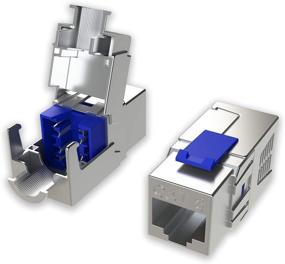 img 4 attached to 🔌 Соединитель Ethernet-кабеля Cat8 LINKUP (12-шт.) RJ45 Metal Keystone Jack - сертифицирован GHMT и DSX8000, без использования инструментов для монтажа, 2000МГц 2ГГц 40G Двойная экранировка Сплошной LAN-кабель 22AWG-24AWG
