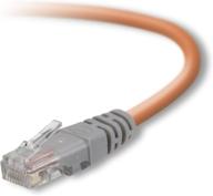 belkin 7-foot cat5e crossover networking cable (orange) логотип