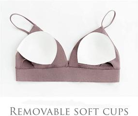img 1 attached to 👙 INIBUD Women's Bralette with Triangle Cups, Removable Padded,Wire-Free and Easy Pull-On Closure