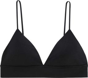 img 4 attached to 👙 INIBUD Women's Bralette with Triangle Cups, Removable Padded,Wire-Free and Easy Pull-On Closure