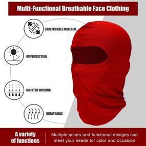 img 3 attached to 🧣 Ice Silk UV Protection Full Face Balaclava Cover: 6-Piece Set for Outdoor Sports - Unisex