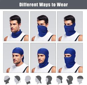 img 2 attached to 🧣 Ice Silk UV Protection Full Face Balaclava Cover: 6-Piece Set for Outdoor Sports - Unisex