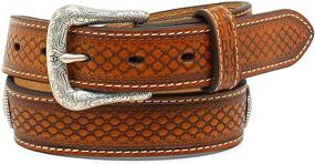 img 1 attached to Ariat Girls Beaded Tooled Belt