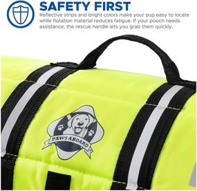 img 3 attached to 🐾 Paws Aboard 1500 Designer Doggy Life Jacket: Neon Yellow, Large - Premium Safety for Your Pet