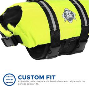 img 1 attached to 🐾 Paws Aboard 1500 Designer Doggy Life Jacket: Neon Yellow, Large - Premium Safety for Your Pet